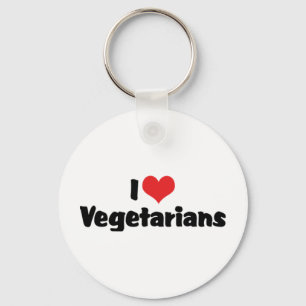 Ich liebe Vegetarier Schlüsselanhänger