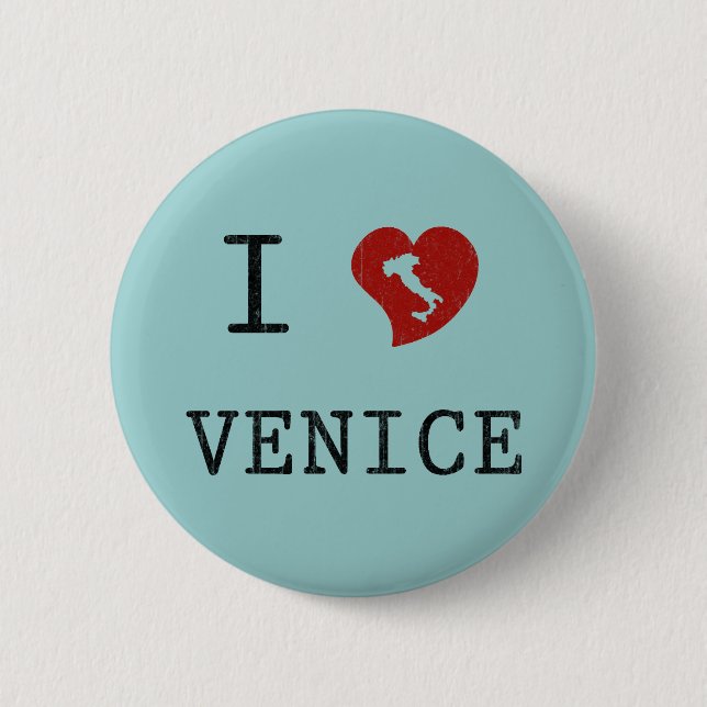 Ich liebe Venedig Button (Vorderseite)