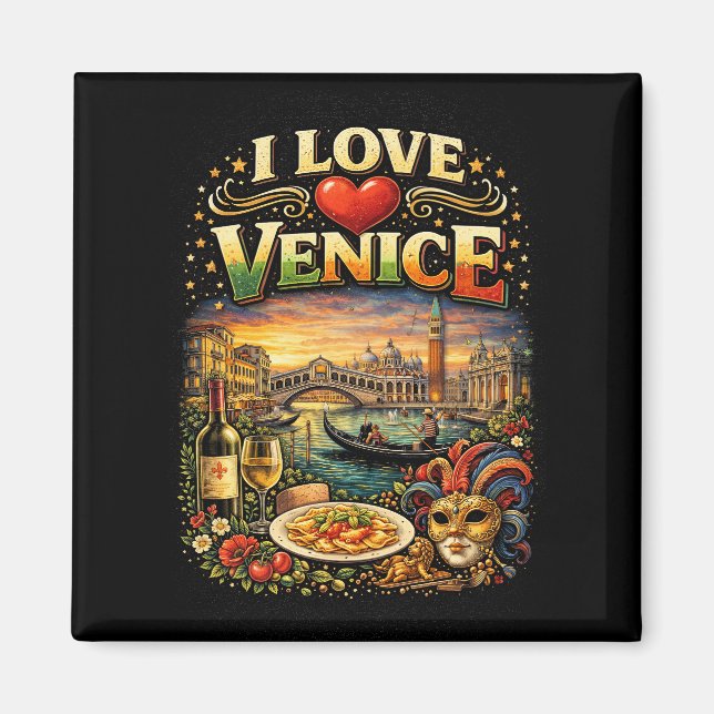 Ich liebe Venedig Magnet (Vorne)