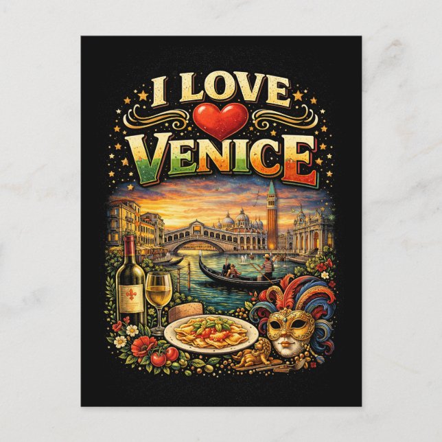 Ich liebe Venedig Postkarte (Vorderseite)