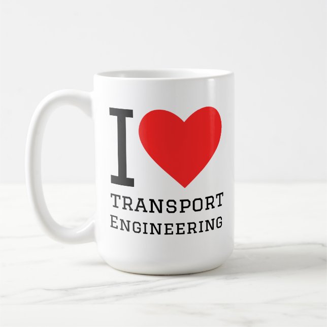Ich liebe Verkehrstechnik Kaffeetasse (Links)