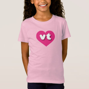 Ich liebe Vermont - vt hellrosa Herz T-Shirt