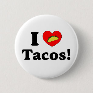 Ich liebe verrückte Taco-Dienstag-Liebhaber Button
