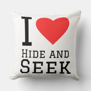 Ich liebe Versteckspiel Kissen