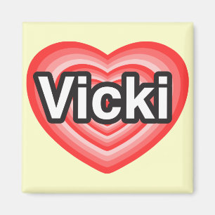 Ich Liebe Vicki. Ich Liebe dir Vicki. Herz Magnet