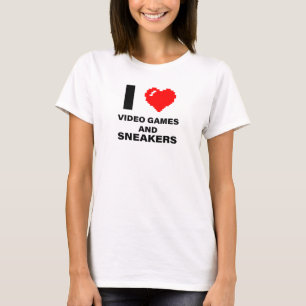 Ich Liebe Videospiele und Sneakers T-Shirt