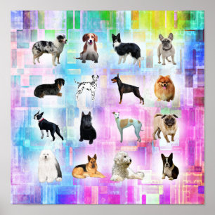 Ich Liebe viele Hunde Poster