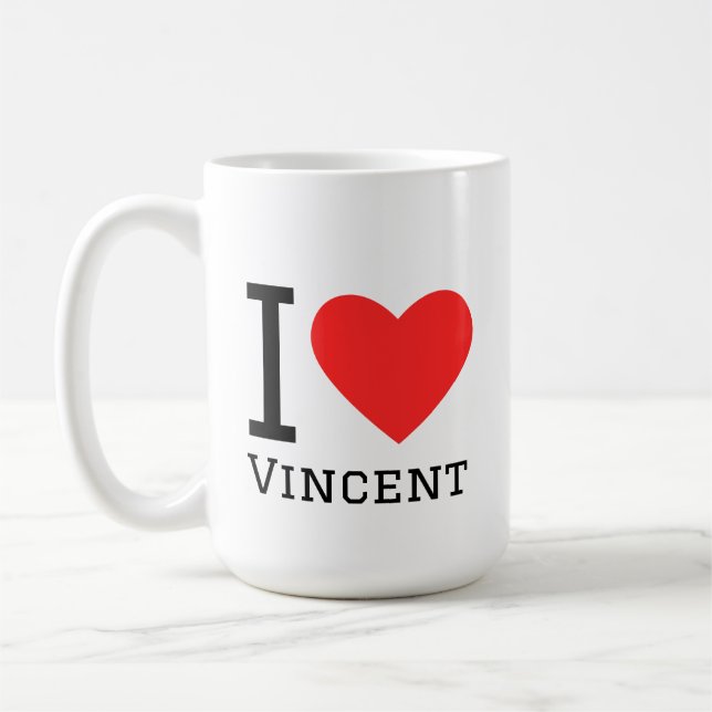 Ich liebe Vincent Kaffeetasse (Links)