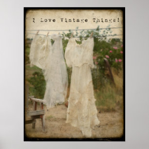 Ich Liebe Vintage Dinge! Poster