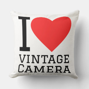 Ich liebe Vintage-Kamera Kissen