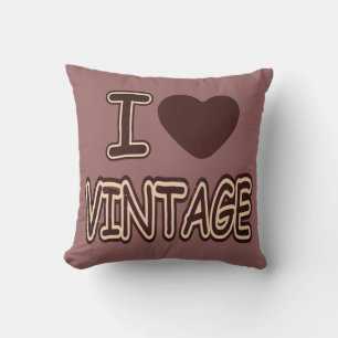 Ich liebe Vintage-Kissen Kissen