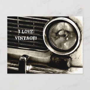 Ich liebe Vintage-Postkarte Postkarte