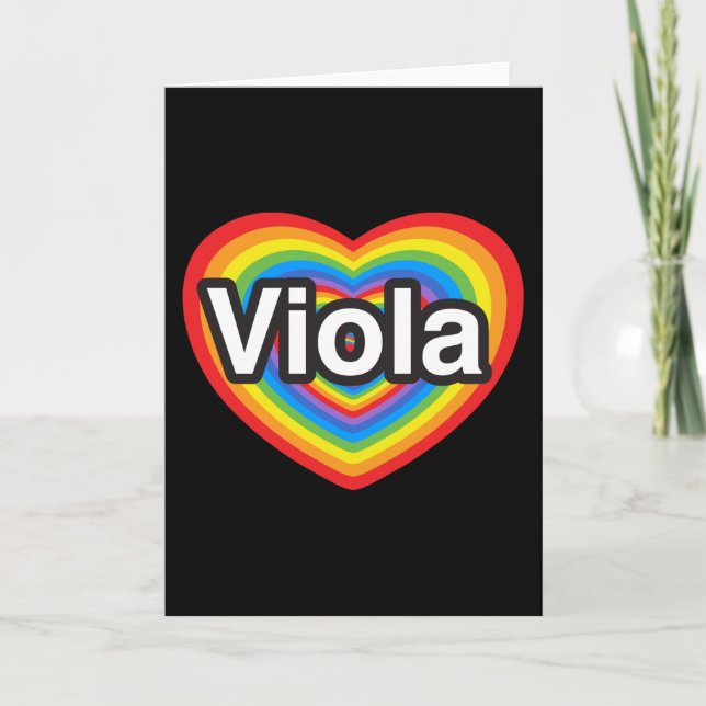 Ich Liebe Viola. Ich Liebe dir Viola. Herz Karte (Vorderseite)