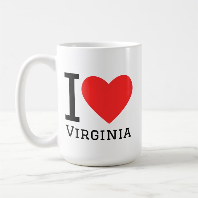 Ich liebe Virginia Kaffeetasse (Links)