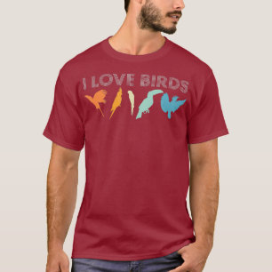Ich liebe Vögel Papagei Cockatiel Jungle Tropical T-Shirt