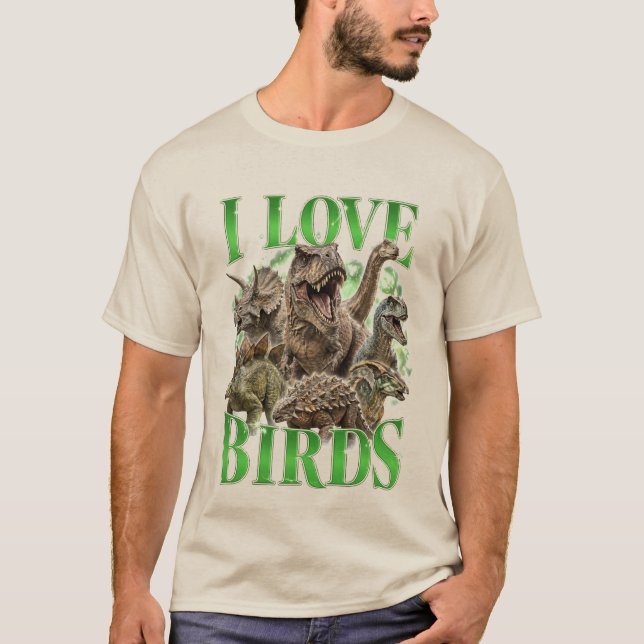 Ich liebe Vögel T-Shirt (Vorderseite)