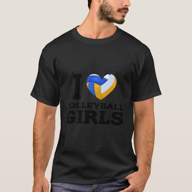 Ich Liebe Volleyball He T-Shirt (Vorderseite)