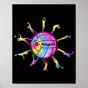 Ich liebe Volleyball Sport Schlips Dey Volleyball Poster