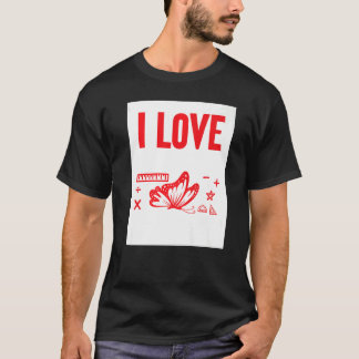 Ich Liebe von Mathe und Schmetterlingen T-Shirt