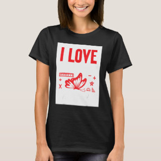 Ich Liebe von Mathe und Schmetterlingen T-Shirt