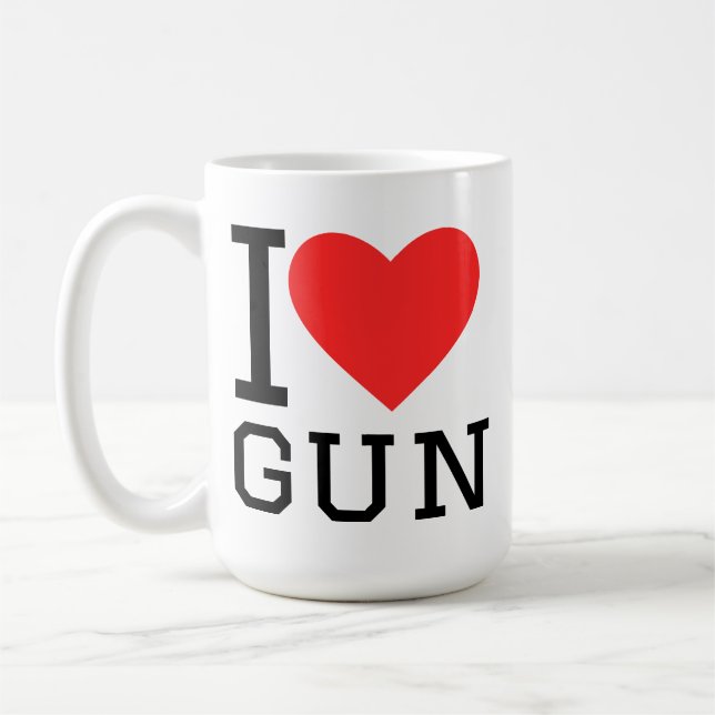 Ich liebe Waffe Kaffeetasse (Links)