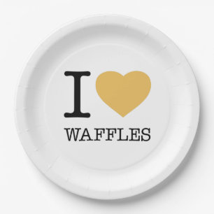 ICH LIEBE WAFFELN PAPPTELLER