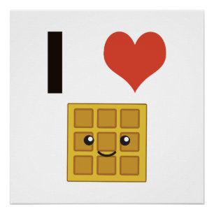 Ich liebe Waffeln Poster