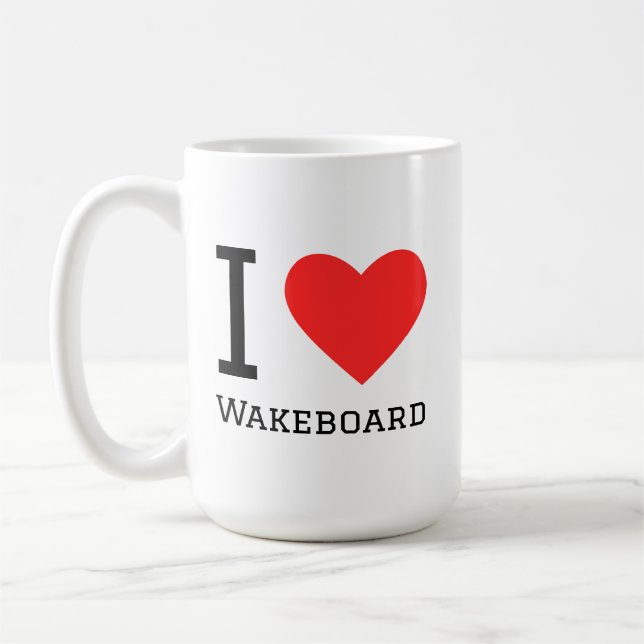 Ich liebe Wakeboard Kaffeetasse (Links)