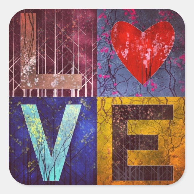 Ich Liebe Wälder! Aufkleber (Vorderseite)