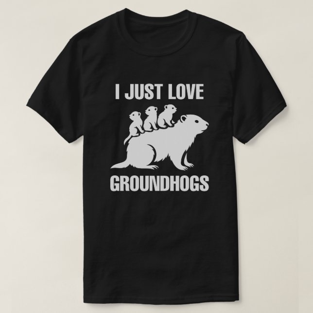 Ich liebe Waldmurmeltiere T-Shirt (Design vorne)