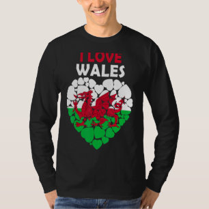 Ich Liebe Wales ist stolz auf ihre walisische Flag T-Shirt