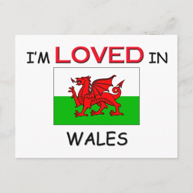 Ich liebe WALES Postkarte (Vorderseite)