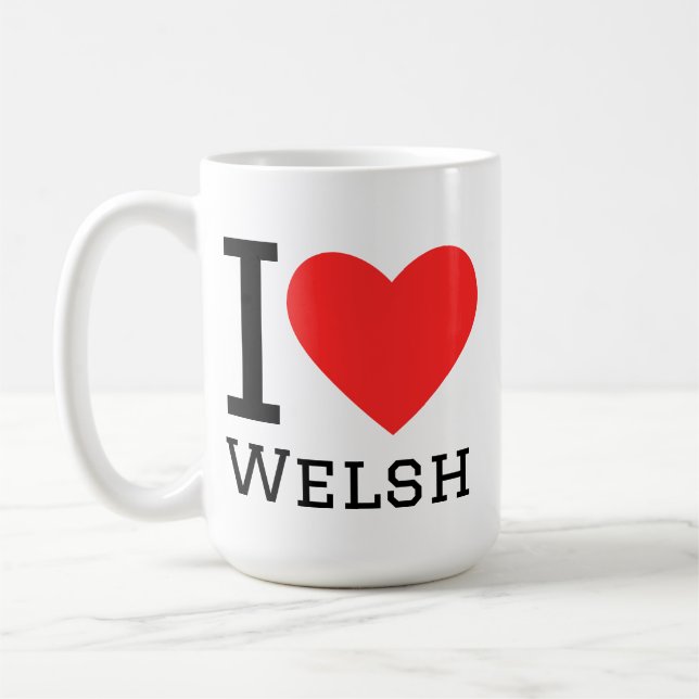 Ich liebe Walisisch  Kaffeetasse (Links)