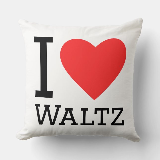 Ich liebe Walzer Kissen (Vorderseite)