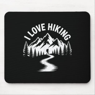 Ich liebe Wandern Abenteuer Bergszene Mousepad