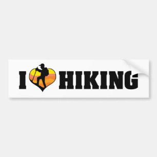 Ich liebe Wandern Aufkleber Autoaufkleber