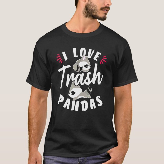 Ich liebe Waschbären T-Shirt (Vorderseite)