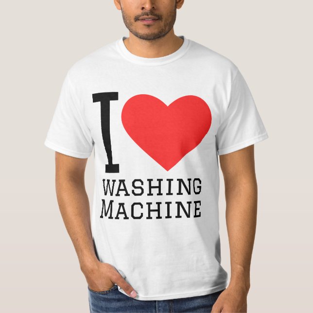 Ich liebe Waschmaschine T-Shirt (Vorderseite)
