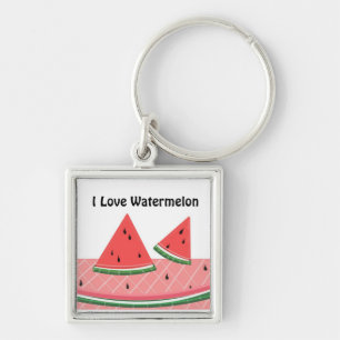 Ich liebe Wassermelone Schlüsselanhänger