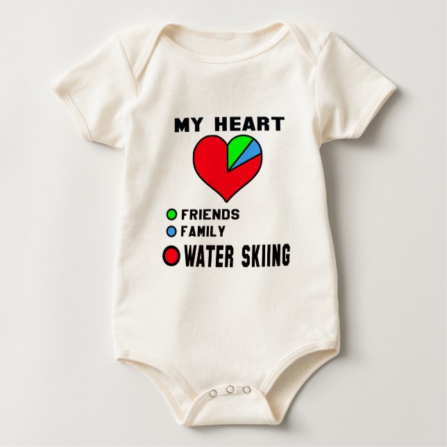 Ich Liebe Wasserski. Baby T-shirt (Vorderseite)