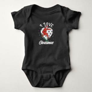 Ich liebe Weihnachten Snowboarden Weihnachtsmann L Baby Strampler