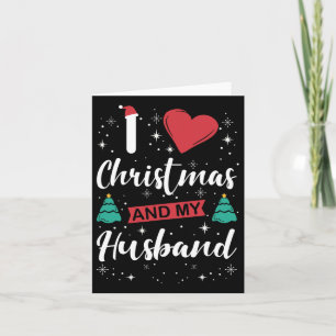 Ich Liebe Weihnachten und mein Mann ich Schneefloc Karte