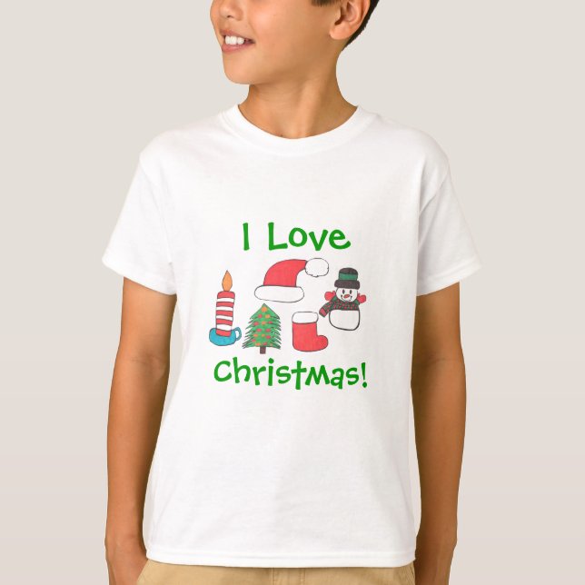 "ICH LIEBE-WEIHNACHTS"T-SHIRT MIT T-Shirt (Vorderseite)