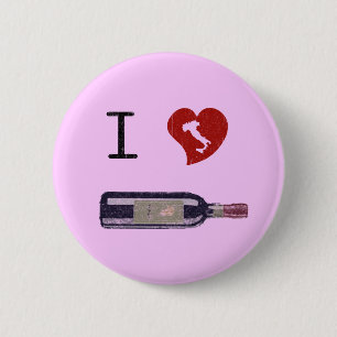 Ich liebe Wein Button