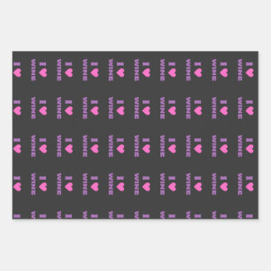 Ich Liebe Wein, Liebe Wein Geschenkpapier Set