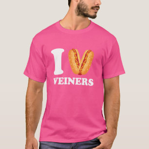 Ich liebe Weiners Hotdogs Frankfurter Wiener Frank T-Shirt