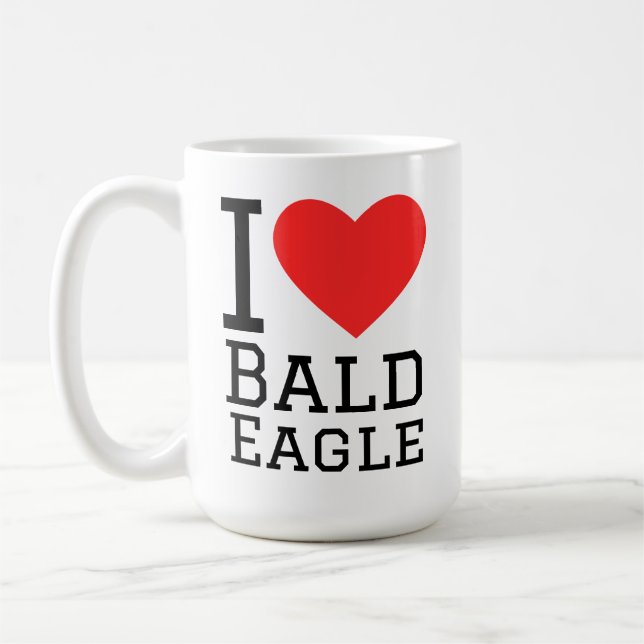 Ich liebe Weißkopfseeadler  Kaffeetasse (Links)