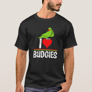 Ich liebe Wellensittiche Süßer Vogel Meme Papagei T-Shirt