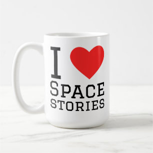 Ich liebe Weltraumgeschichten Kaffeetasse