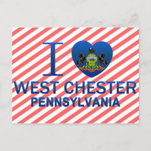 Ich liebe West Chester, PA Postkarte